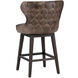 Ariana 38.75 inch Havana Dark Brown Swivel Counter Stool, Swivel